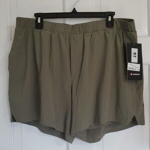 NWT Lululemon Mile Maker Ripstop 6in Lined Shorts Bayleaft XXL